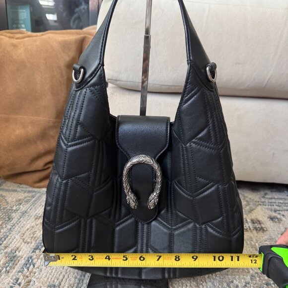 GUCCI DIONYSUS HOBO MATELASSE BLACK SHOULDER HORSEBIT BAG - Picture 6 of 11